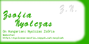 zsofia nyolczas business card
